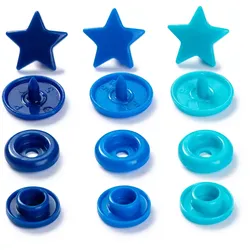 Prym Love Color Snaps Stern blau/türkis/tinte