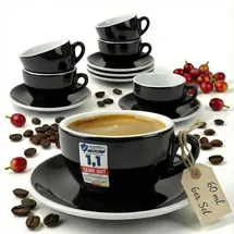 muvell Espressotasse 0,06 l Schwarz 6 St.