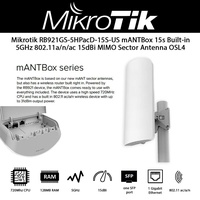 Mikrotik RB921GS-5HPacD-15S 1000 Mbit/s Weiß Power over Ethernet PoE,