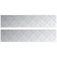 VidaXL Aluminium Riffelbleche 2 Stück Anti-Rutsch 90x20 cm