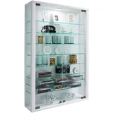 VCM Wandvitrine Vitrosa Mini 59 x 18 x 91,3 cm Weiß