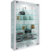 VCM Wandvitrine Vitrosa Mini 59 x 18 x 91,3 cm Weiß