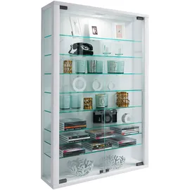 VCM Wandvitrine Vitrosa Mini 59 x 18 x 91,3 cm Weiß