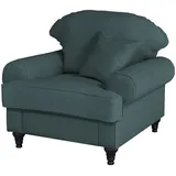 furn.design Sessel in blaugrün Landhaus Loungesessel 110 cm - Grün