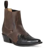Stars & Stripes WB-51 Cowboy Stiefelette zweifarbige Western Stiefeletten aus Leder braun 45 EU