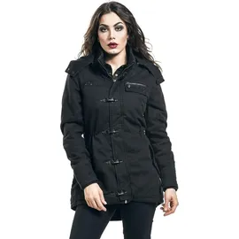 Rock Rebel by EMP Damen schwarze Winterjacke mit Nieten 4XL - 4XL