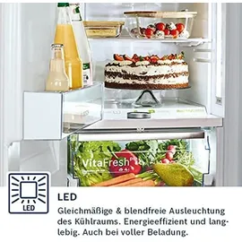 Bosch Serie 4 KGN49XIEA Kühl-Gefrierkombination (438 l, 2030 mm hoch, Inox-antifingerprint)
