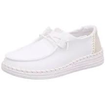 HEYDUDE Hey Dude Wendy Espadrille Woven, Zapatos sin Cordones para Mujer, White 37 EU