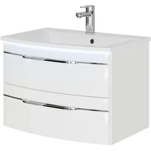 Saphir »Serie 7045 Mineralmarmor-Waschtisch und Unterschrank, 71,5 cm breit«, weiß