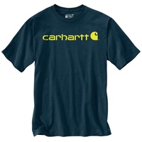 CARHARTT CORE LOGO Workwear Short Sleeve T-Shirt, blau-gelb, Größe L