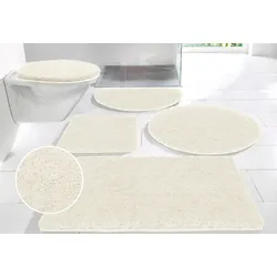 Badematte »Porto, sehr feiner Flor«, rutschhemmend beschichtet, fußbodenheizungsgeeignet-schnell trocknend-strapazierfähig, Badteppich, waschbar, Badematten auch als 3 teiliges Set erhältlich, 41352326-2 creme 1 St.