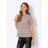 Heine Kurzarmbluse Beige 40