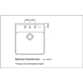Villeroy & Boch Spülstein Einzelbecken steam + Excenterbetätigung