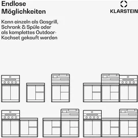 Klarstein WaldChef Gasgrill schwarz