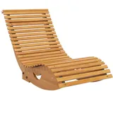 Outsunny Schaukelstuhl Schaukelliege Holz, Ergonomisch Gartenliege, mit S-Form,