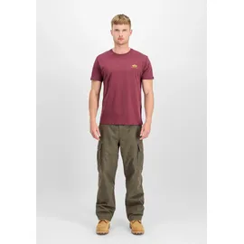 Alpha Industries Basic Small Logo Kurzarm-T-Shirt Burgundy S