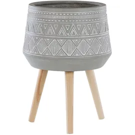 Beliani Malaki Ø 33 x 61 cm Hellgrau