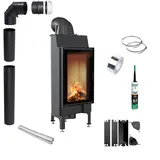 Kamineinsatz aus Stahl KRATKI NADIA 9 kW Ø 200