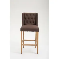 CLP Barhocker Cassandra Stoff Antik-hell braun