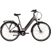 Saxonette E-Bike Comfort Plus 4.0, 7 Gang Shimano, Nabenschaltung, Frontmotor, 418 Wh Akku, E-Bike Citybike mit Rücktrittbremse, vollintegrierter Akku silberfarben 45 cm