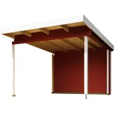 Lasita Maja Sicily Dachverlängerung Anbau für Gartenhaus 1 und 2", rot