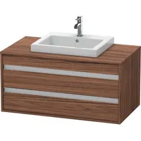 Duravit Ketho Waschtischunterbau wandhängend für Einbauwaschtisch mittig, 2 Schubkästen