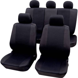 Petex 26174804 Sydney Sitzbezug 11teilig Polyester Schwarz Fahrersitz, Beifahrersitz, Rücksitz