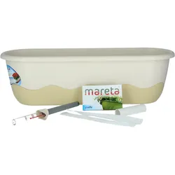 Plastia Blumenkasten Mareta 60cm elfenbein Wasserspeicher