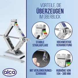Alca Wagenheber Stahl 2,4 kg silber