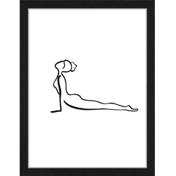 ANY IMAGE Digitaldruck »Linien Kunst Frau I«, Rahmen: Buchenholz, Schwarz