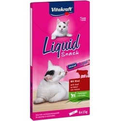 Vitakraft Cat Liquid-Snack Rind & Katzengras 66x15 g