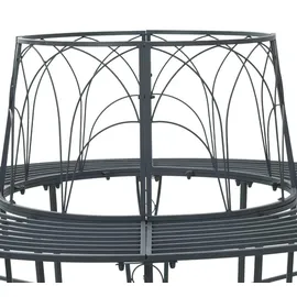 vidaXL Baumbank Ø 160 x 89 cm Grau