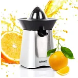 Duronic Entsafter, JE6 SR Kompakter elektrischer Edelstahl-Entsafter, Zitruspresse