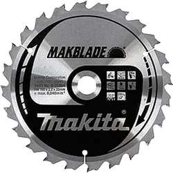 Kreissägeblatt Makita ø: 260 x 30mm 40 Zähne für Holz