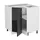 Vicco Eckunterschrank R-Line 75,6 x 46 x 81,6 cm Schwarz Hochglanz