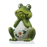 MARELIDA Gartenfigur Frosch Rosie Tierfigur für Beet Gartendeko H: 21cm grün