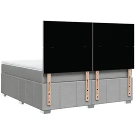 vidaXL Boxspringbett 180 x 200 cm Hellgrau
