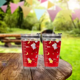 Relaxdays Kindergläser 0,45 l Transparent 4 St.