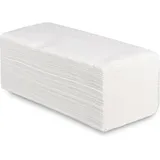 LUCY Hygiene - IDEAL TISSUE - Papierhandtücher V-Falz | 2-lagig, 21x23cm | 2400 Blatt | 100% Zellstoff, Hochweiß | sehr saugstark, reißfest & weich |Optimal für V-Falz/ZZ-Falz Handtuchspender
