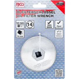 BGS Ölfilterschlüssel 14-kant Ø 74 mm für Audi, BMW, Mercedes-Benz, Opel, VW