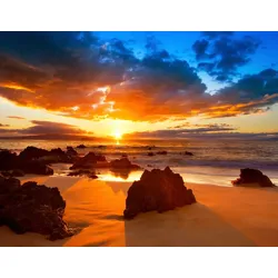 Fototapete PAPERMOON "Strand", bunt, B:2,50m L:1,86m, Vlies, Tapeten
