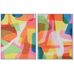 2-teiliges Wandbild-Set – Moderner Stil mit Samtoptik, 63 x 3 x 83 cm