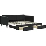 vidaXL Tagesbett 100 x 200 cm Schwarz
