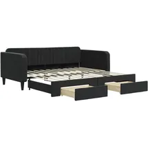 vidaXL Tagesbett 100 x 200 cm Schwarz