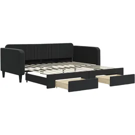 vidaXL Tagesbett 100 x 200 cm Schwarz