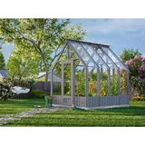 Palmako Emilia Gewächshaus lackiert Dunkelgrau ESG 4 mm 5,4 m2