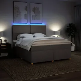 vidaXL Boxspringbett 180 x 200 cm Taupe