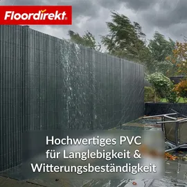 casa pura Sichtschutzelement 100 x 500 cm Grau PVC