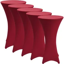 Beautissu Stehtischhusse Bordeaux, 5er Set