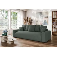 Big-Sofa HOME AFFAIRE "LAKESIDE klein 3-Sitzer Schlafsofa mit Bettkasten, Breite 238 cm", dunkelgrün, B:238cm H:85cm T:98cm, 100% Polyester, Sofas, Big-Sofa, Liegefläche 149x195 cm, hoher Sitzkomfort, Maße B/T/H: 238/98/85cm